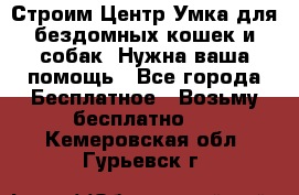 Строим Центр Умка для бездомных кошек и собак! Нужна ваша помощь - Все города Бесплатное » Возьму бесплатно   . Кемеровская обл.,Гурьевск г.